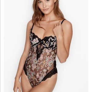 VS Very Sexy Wicked Sheer Mesh Embroidered Teddy
